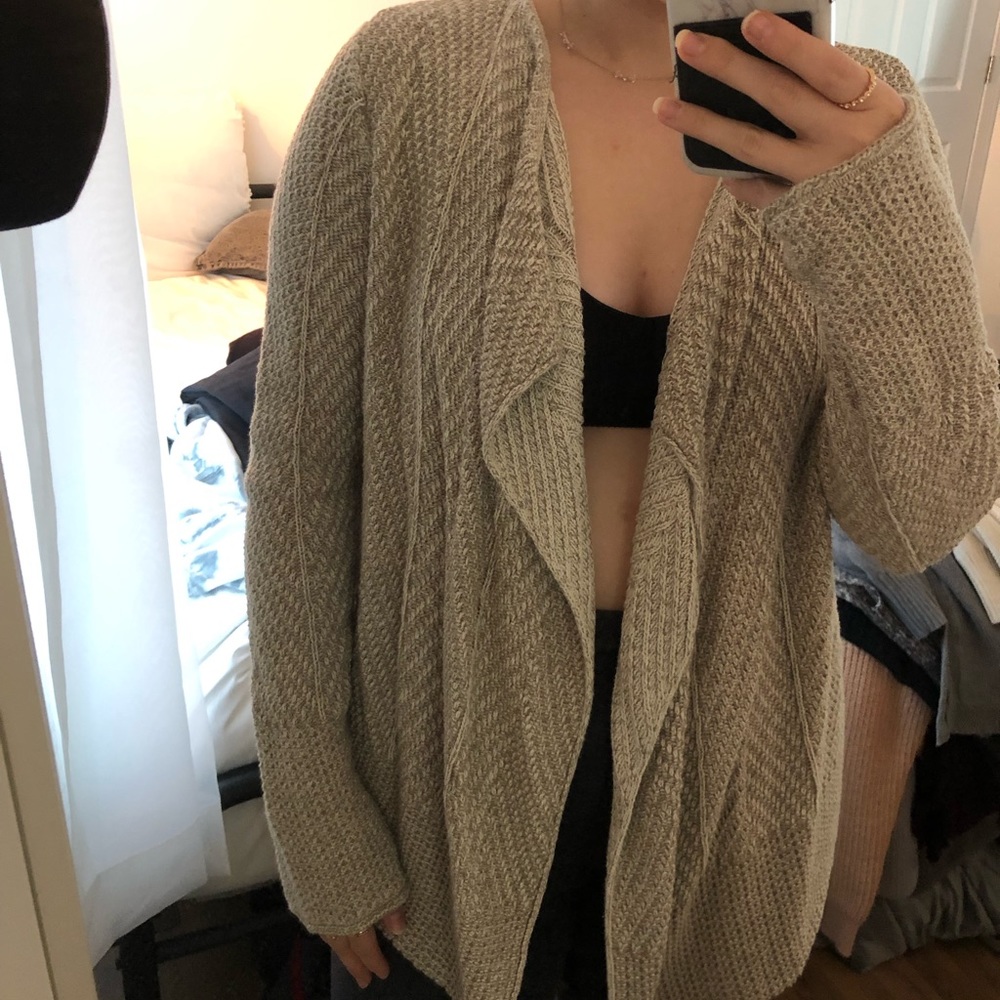 Eight Eight Eight Tan and White Cardigan